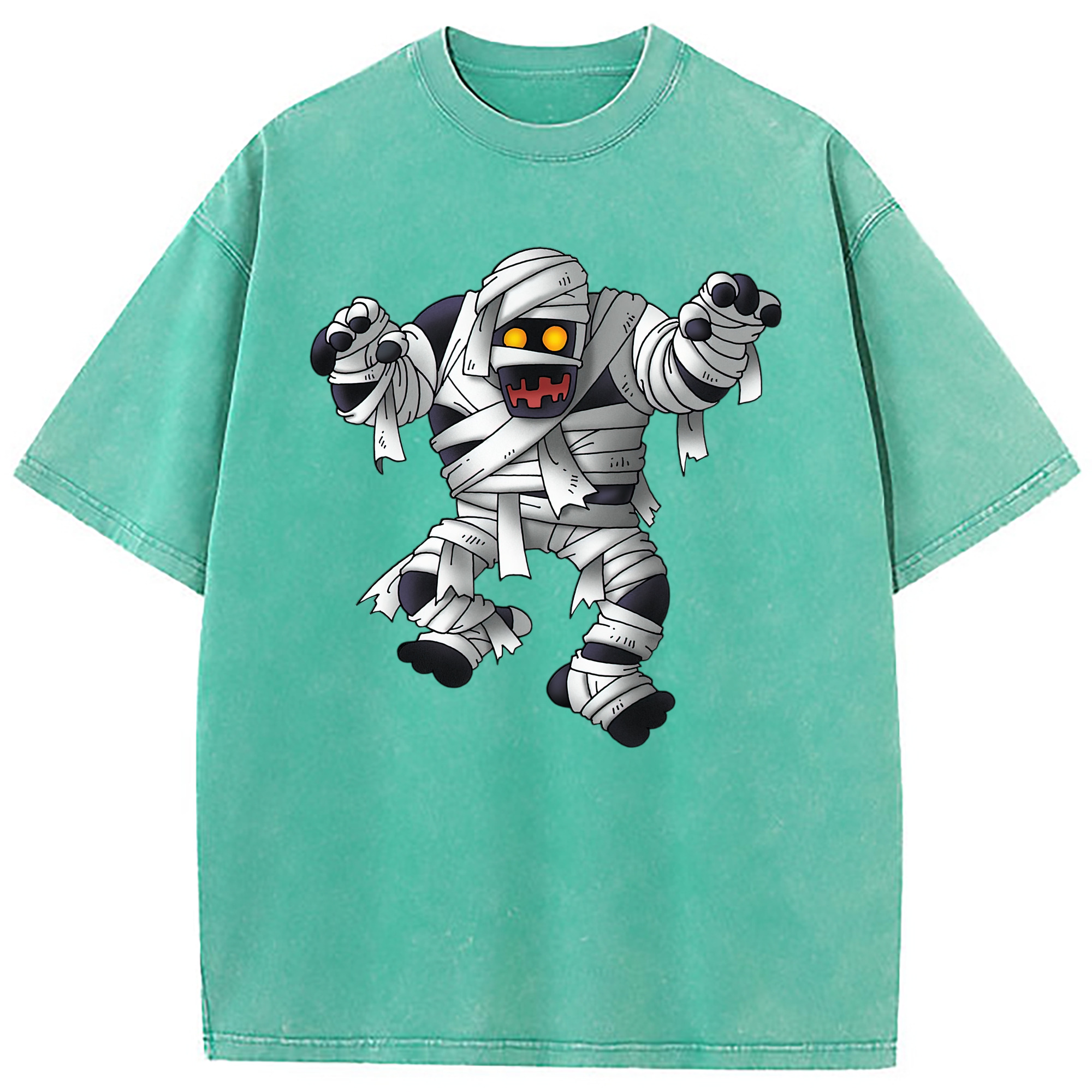 （画像用） ドラゴンクエスト Doragon Kuesuto Dragon Quest 綿100% ヴィンテージ風 半袖Tシャツ（フロントプリント）